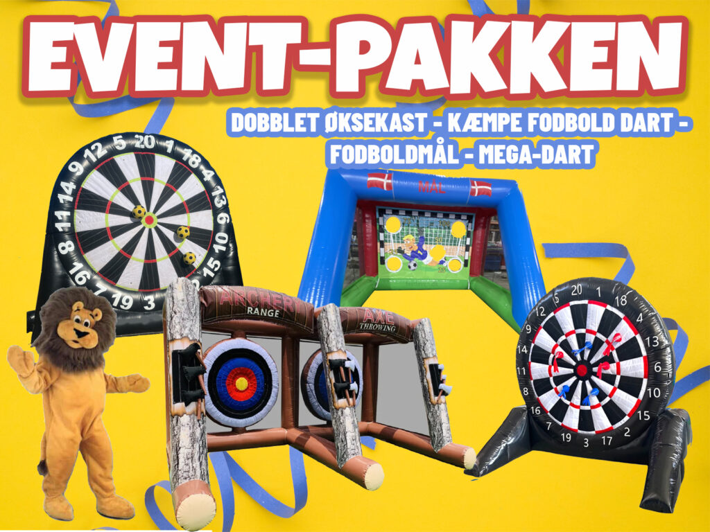 Lej komplet eventpakke med 4 aktiviteter hos Festløven