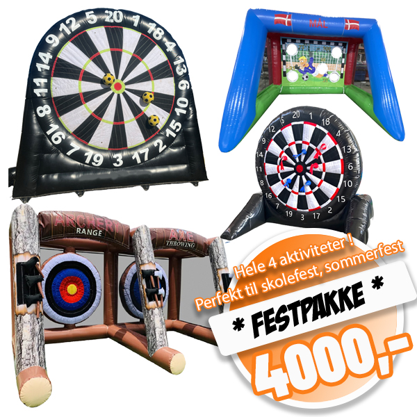 Lej stor event pakke med 4 popustelige aktiviteter